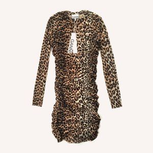 Ganni leopard dress NWT